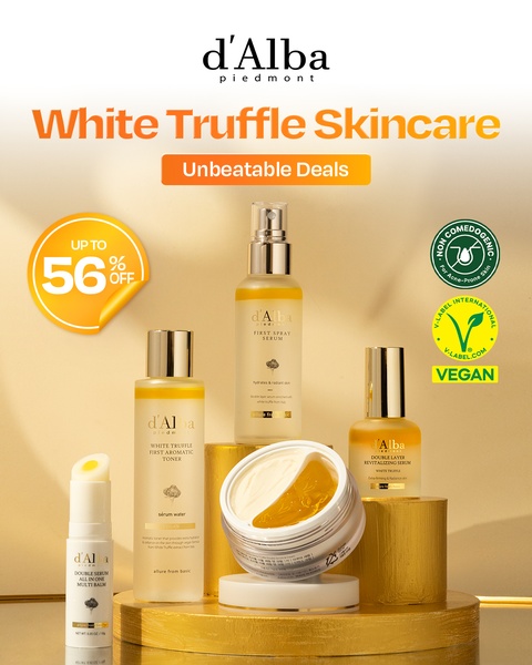 skincare set, face serum, facial toner, face cream, moisturizing balm, skincare products, discount offer, holiday sale, bestseller push, minimalist, editorial, luxurious, fresh, gold, neutral