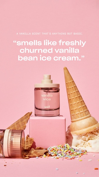 perfume, fragrance, eau de parfum, scent, cologne, customer review, minimalist, playful, fresh, pink, neutral