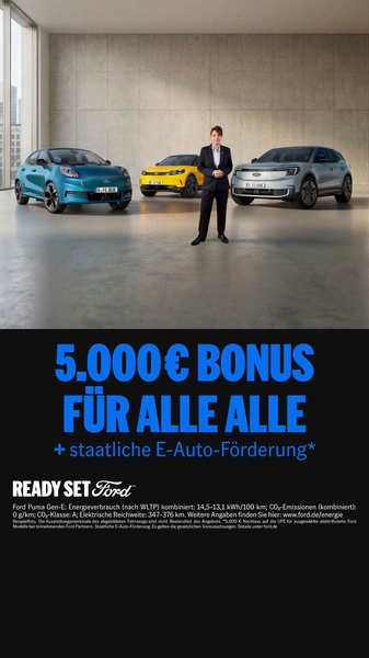 A clean, professional studio shot featuring three electric vehicle models with a clear financial incentive displayed in bold blue text.