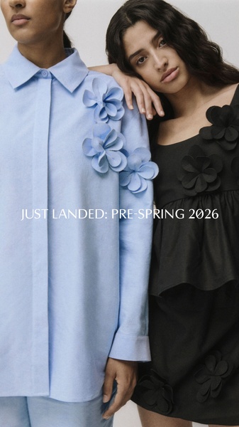 floral applique dress, mini dress, babydoll dress, embellished dress, shirt dress, new arrivals clothing, new arrival, product launch, editorial, lifestyle, luxurious, calm, blue, black, neutral, spring campaign