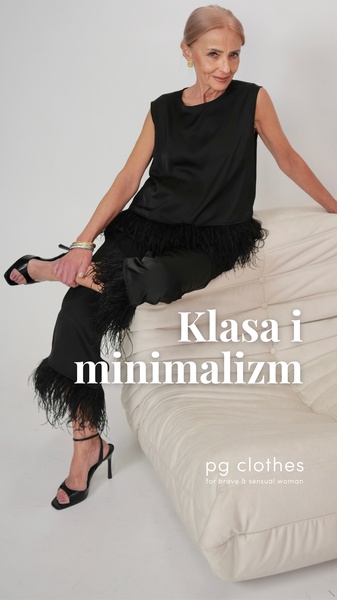 feather trim pants, feather pants set, matching outfit set, feather trim clothing, black outfit set, feather trimmed trousers, brand awareness, new arrival, editorial, lifestyle, luxurious, bold, black, neutral