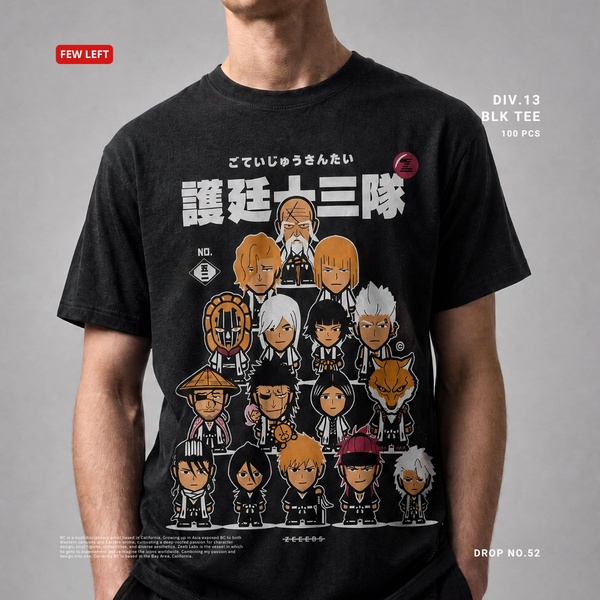 graphic tee, anime t-shirt, graphic shirt, printed tee, character shirt, anime graphic tee, limited time deal, product launch, lifestyle, editorial, bold, energetic, black, neutral, orange