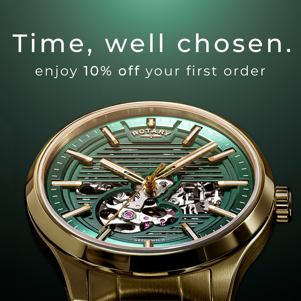 skeleton watch, automatic watch, mechanical watch, dress watch, analog watch, luxury watch, sale promotion, brand awareness, minimalist, editorial, luxurious, bold, green, gold