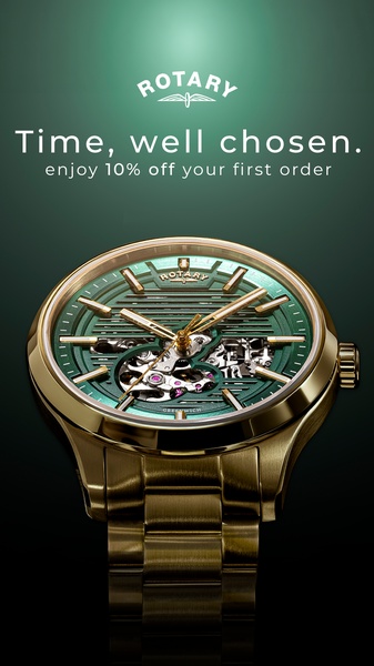 skeleton watch, mechanical watch, automatic watch, dress watch, analog watch, luxury watch, brand awareness, limited time deal, minimalist, editorial, luxurious, bold, green, gold
