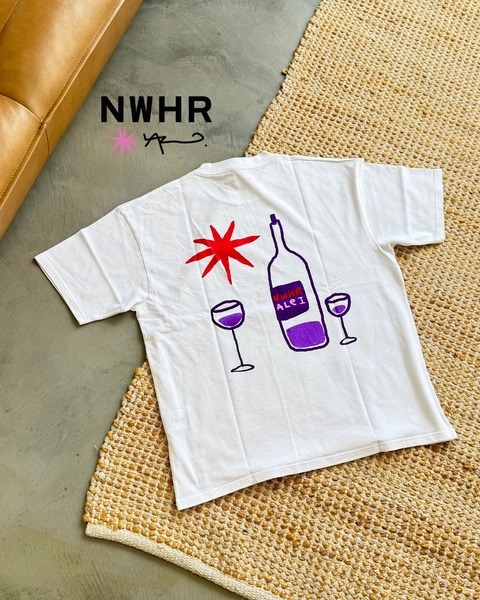 graphic t-shirt, short sleeve shirt, crew neck tee, casual t-shirt, printed tee, new arrival, flat lay, playful, neutral, purple, red