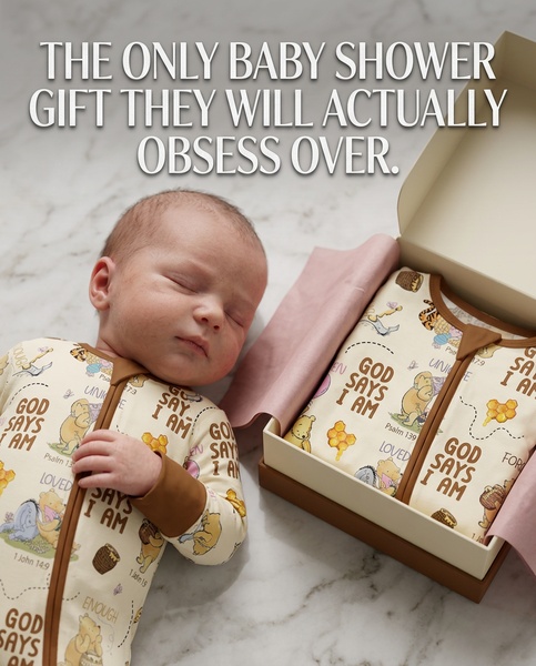 baby gift set, newborn outfit set, baby shower gift, infant clothing set, baby sleeper set, newborn gift box, bestseller push, brand awareness, lifestyle, flat lay, warm, playful, neutral, brown, pink