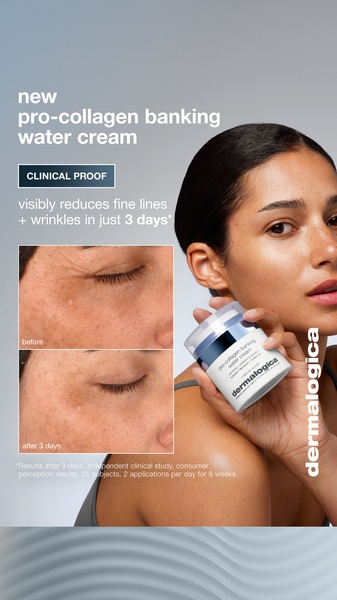 A clinical-style skincare advertisement featuring a side-by-side comparison of skin texture improvements after three days of use.