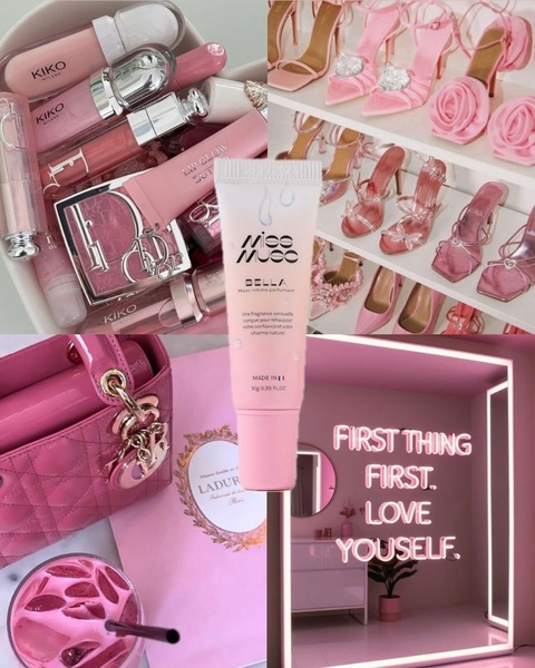 intimate fragrance, perfume gel, body fragrance, intimate care, scented body gel, personal fragrance, product launch, brand awareness, lifestyle, flat lay, playful, luxurious, pink, pastel