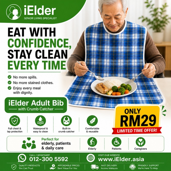 adult bib, adult eating bib, clothing protector, adult crumb catcher, waterproof adult bib, senior dining bib, limited time deal, product launch, lifestyle, trustworthy, warm, green, blue, neutral