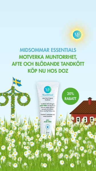 A seasonal 9:16 vertical ad creative featuring a toothpaste product, emphasizing specific dental benefits and a clear 20% discount offer.