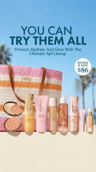 sunscreen bundle, spf skincare set, sun protection products, body sunscreen, skincare gift set, spf body care, bundle offer, sale promotion, lifestyle, outdoor, fresh, warm, blue, pink, neutral, summer sale