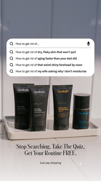 skincare set, face wash, moisturizer, night cream, skin care routine, facial cleanser, free shipping, loyalty reward, lifestyle, ugc style, playful, trustworthy, neutral, black, blue