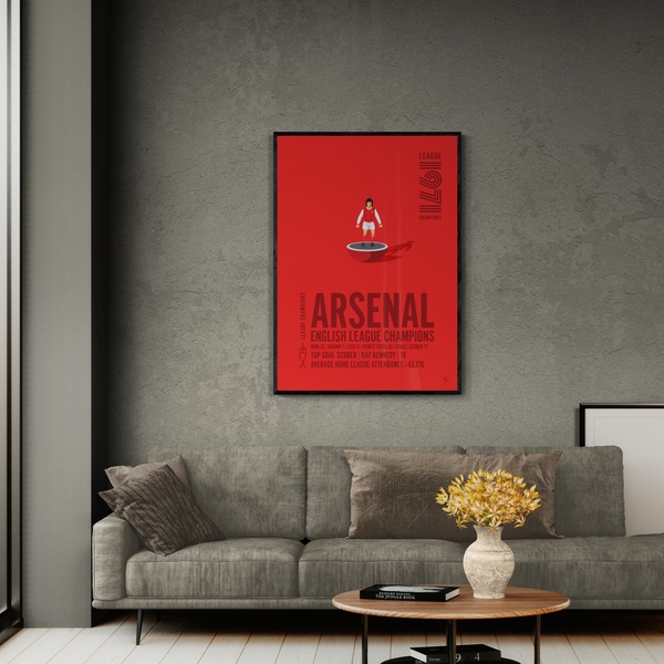 A minimalist, high-contrast poster design celebrating a historic sports victory, featuring a stylized player icon and clean, impactful typography.