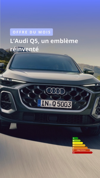 A high-quality 9:16 vertical shot of a modern SUV moving on a road with a clear value-driven headline.