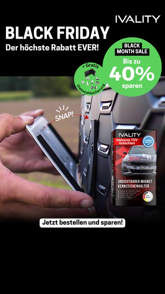 This vertical ad uses a live snap-action visual to demonstrate the product's ease of use while leading with a clear Black Friday discount offer.