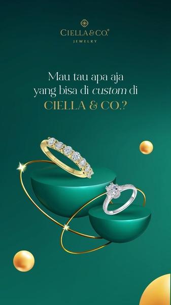 This ad creative uses a clean, inquiry-led question about customization options to engage potential jewelry buyers in a 9:16 vertical format.