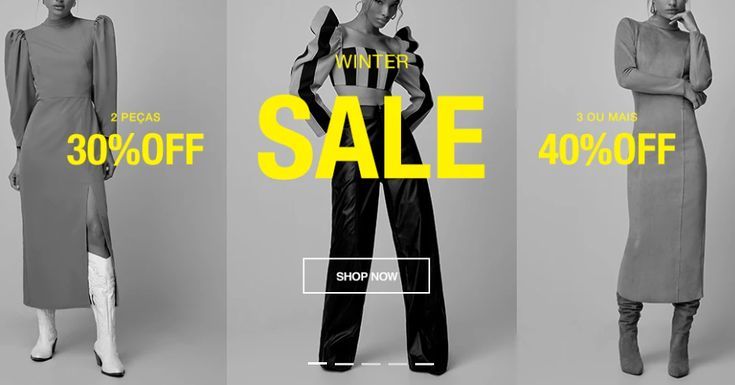 women clothing, winter outfits, midi dress, wide leg pants, two piece set, fashion clothing, sale promotion, bundle offer, modern typography, editorial, bold, energetic, black, yellow, neutral