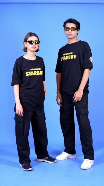 graphic t-shirt, unisex t-shirt, cotton t-shirt, crew neck tee, short sleeve shirt, new arrival, minimalist, bold, energetic, blue, black, yellow