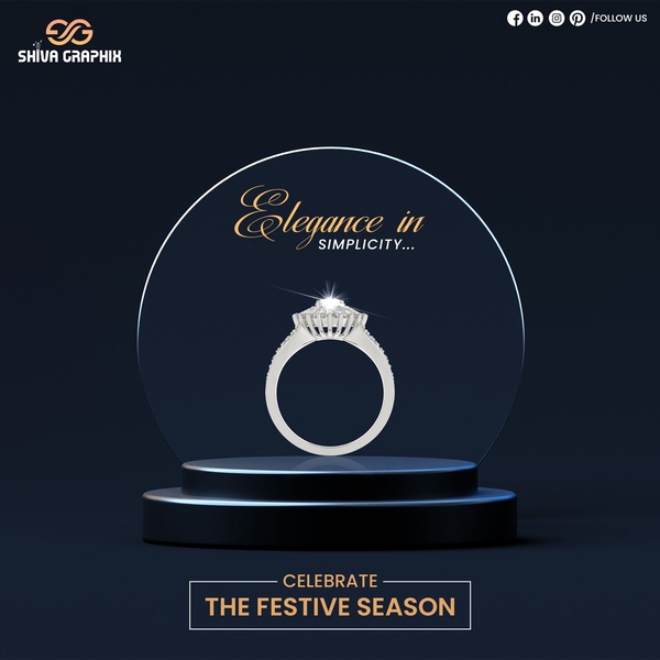 A clean, high-contrast hero shot of a diamond ring centered on a circular display, framed against a dark, moody background to emphasize elegance.