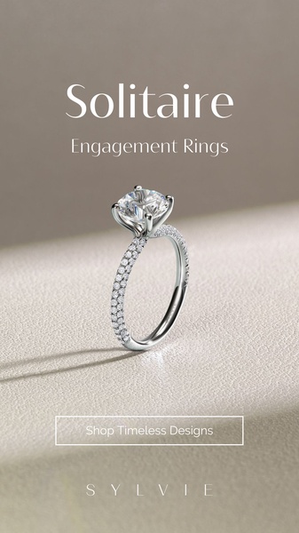 A high-quality, professional studio shot of a diamond engagement ring placed against a neutral, sophisticated background to highlight the product's craft.