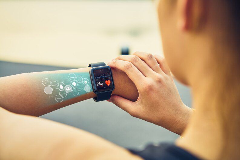 smartwatch, fitness watch, smart watch, health tracker watch, activity tracker watch, wearable tracker, product launch, brand awareness, lifestyle, energetic, trustworthy, neutral, blue