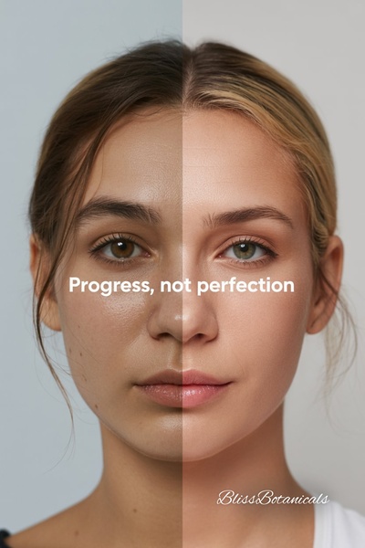 A split-screen comparison showing a model's face before and after treatment to emphasize natural improvement.