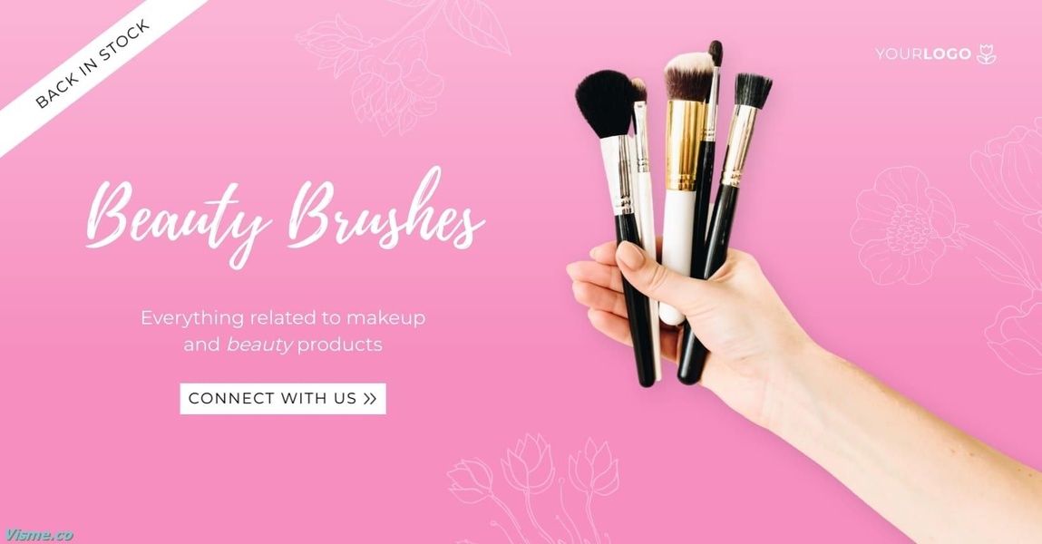makeup brushes, cosmetic brushes, foundation brush, brush set, beauty tools, blending brush, new arrival, brand awareness, lifestyle, minimalist, playful, fresh, pink, neutral