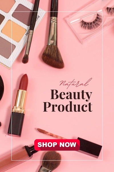 makeup set, cosmetics, makeup brushes, beauty products, lipstick, eyeshadow palette, false lashes, brand awareness, product launch, flat lay, playful, warm, pink, red, brown