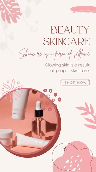 skincare products, face serum, skin care routine, facial moisturizer, face cream, beauty skincare, brand awareness, product launch, minimalist, editorial, warm, calm, neutral, pink