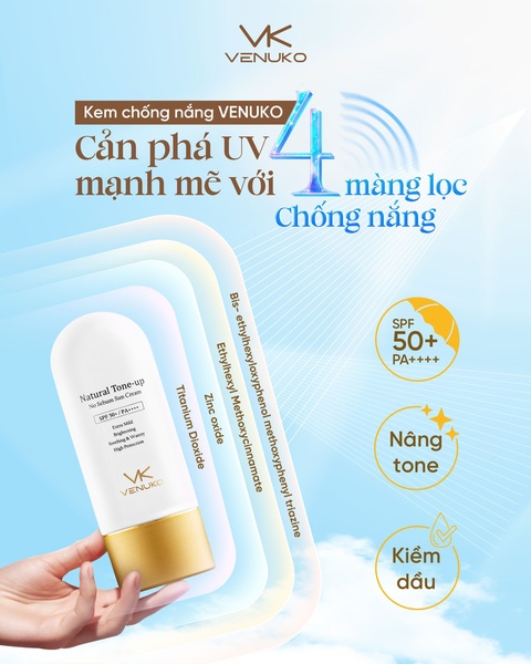 sunscreen, sun cream, spf moisturizer, uv protection cream, facial sunscreen, tone up sunscreen, product launch, brand awareness, minimalist, modern typography, fresh, trustworthy, blue, neutral, gold