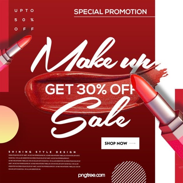 lipstick, lip color, lip makeup, makeup cosmetics, beauty products, lip gloss, sale promotion, limited time deal, modern typography, minimalist, bold, energetic, red, neutral