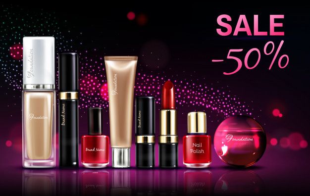 makeup set, cosmetics collection, beauty products, nail polish, lipstick set, foundation makeup, makeup bundle, sale promotion, limited time deal, editorial, minimalist, luxurious, bold, black, pink, gold