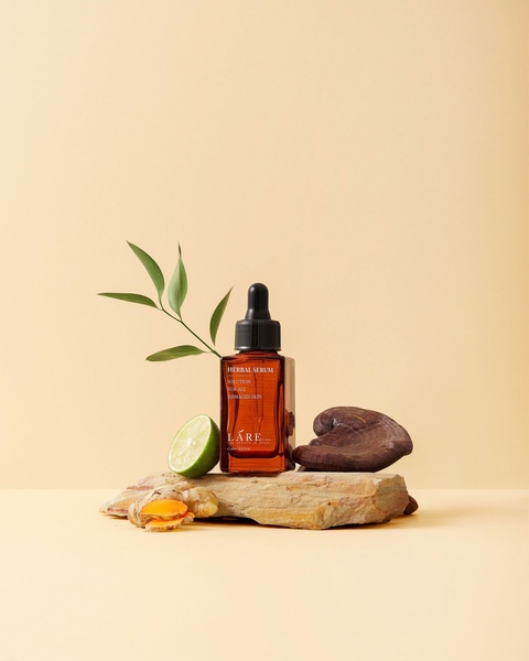 face serum, herbal serum, skincare serum, facial treatment, skin repair serum, new arrival, minimalist, calm, fresh, neutral, brown