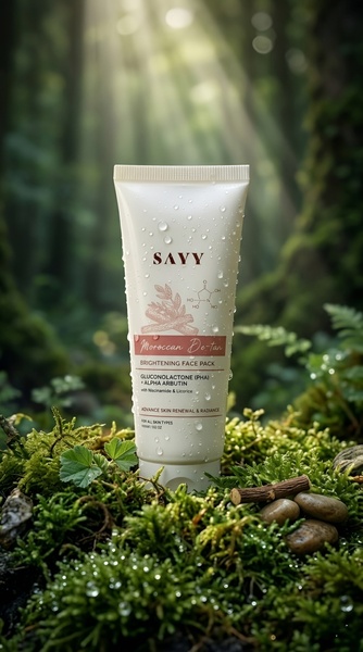 face pack, brightening face mask, facial treatment, skincare tube, face cream, dermatological treatment, new arrival, product demo, lifestyle, fresh, calm, green, neutral