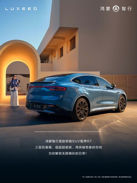 A high-end SUV showcased in a modern, architecturally significant environment during sunset, emphasizing lifestyle appeal.