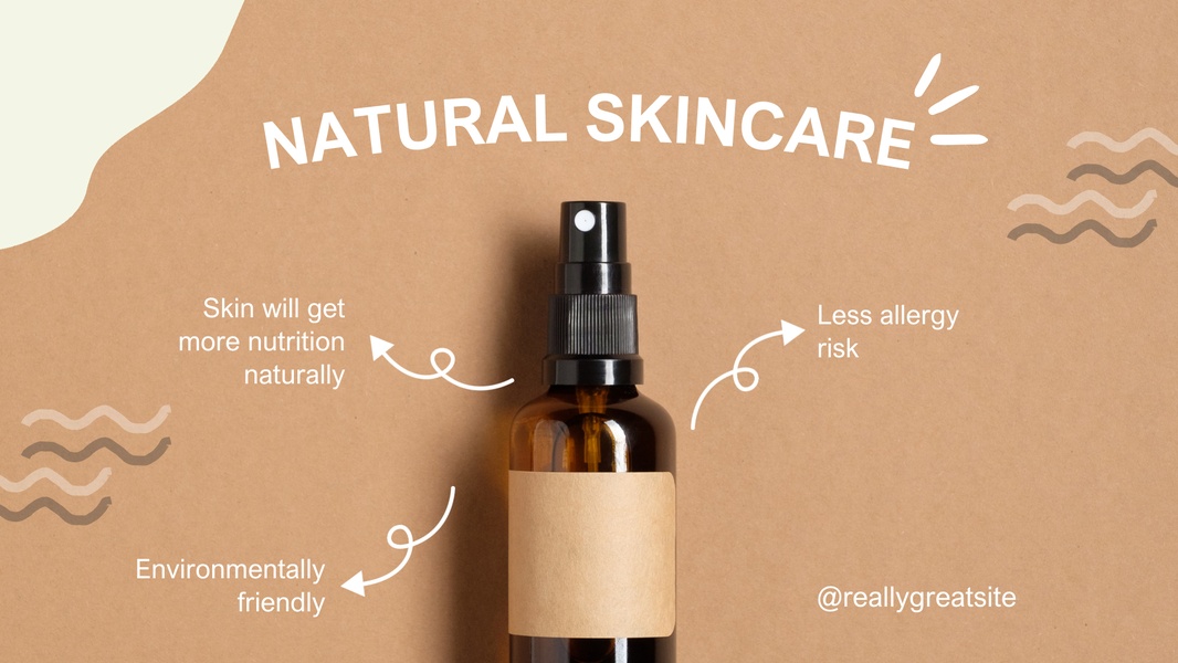 skincare spray, face mist, facial spray, skin toner, beauty spray, natural skincare, cosmetic spray, brand awareness, product launch, minimalist, calm, trustworthy, brown, neutral