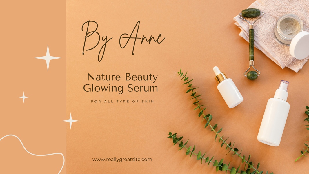 facial serum, beauty serum, skincare serum, face serum, glowing serum, skin serum, cosmetic serum, product launch, brand awareness, flat lay, warm, luxurious, orange, neutral