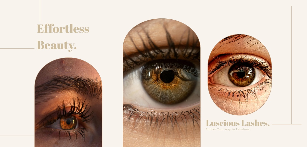 eyelash extensions, lash extensions, false eyelashes, fake lashes, beauty lashes, cosmetic lashes, eye makeup, brand awareness, editorial, luxurious, brown, neutral