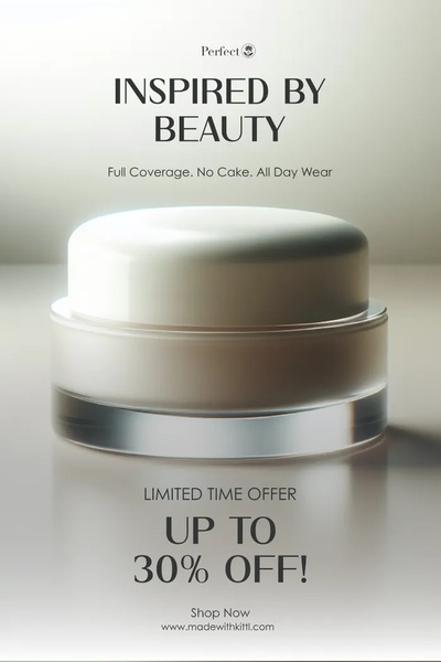 foundation, makeup, cosmetics, face makeup, coverage makeup, limited time deal, brand awareness, minimalist, luxurious, calm, neutral