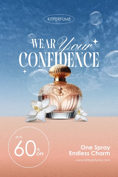 perfume, fragrance, eau de parfum, cologne, scent, body spray, sale promotion, brand awareness, editorial, luxurious, blue, gold
