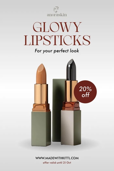 lipstick, lip color, lip makeup, cosmetics, beauty products, sale promotion, minimalist, luxurious, neutral, brown, gold