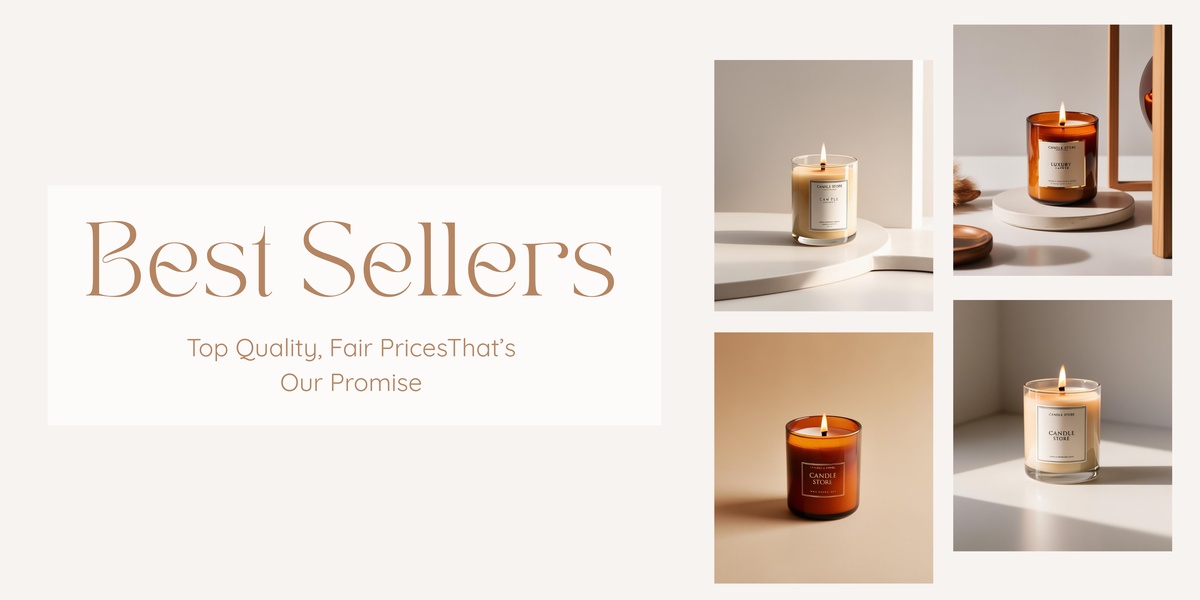 candles, scented candles, home candles, luxury candles, glass candles, aromatherapy candles, soy candles, bestseller push, minimalist, luxurious, warm, neutral, brown