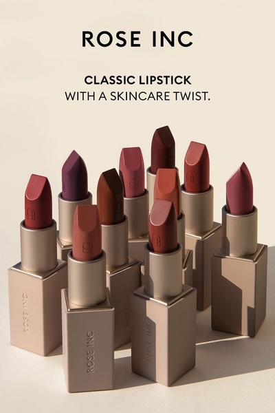 lipstick, lip color, matte lipstick, lip makeup, bullet lipstick, lip cosmetics, product launch, brand awareness, minimalist, editorial, luxurious, warm, neutral, brown, pink