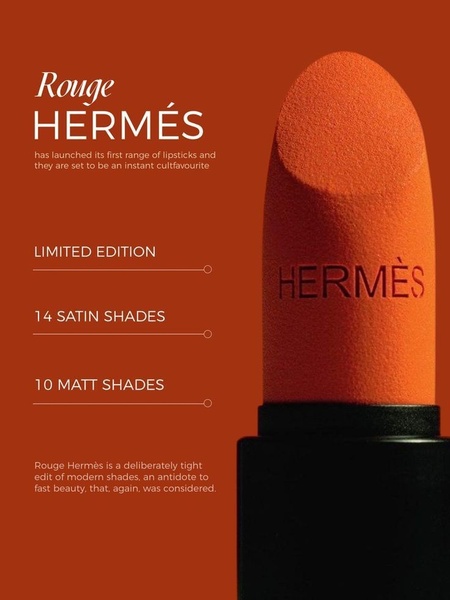 lipstick, lip color, lip makeup, matte lipstick, satin lipstick, lip cosmetics, product launch, limited time deal, editorial, minimalist, luxurious, bold, orange, black