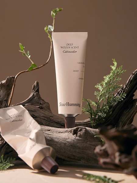 hand cream, scented lotion, hand lotion, moisturizing cream, skincare tube, brand awareness, minimalist, lifestyle, calm, luxurious, neutral, brown