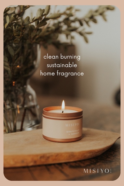 scented candle, soy candle, candle tin, home fragrance candle, aromatherapy candle, jar candle, brand awareness, product launch, lifestyle, editorial, warm, calm, neutral, brown, green
