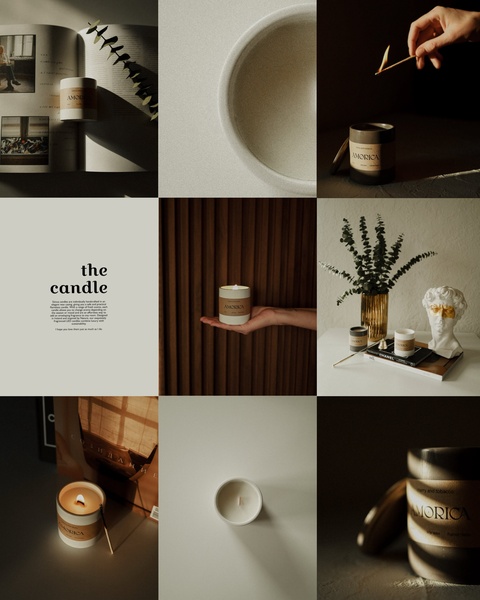 scented candle, soy candle, luxury candle, home candle, wax candle, fragrance candle, brand awareness, product launch, editorial, lifestyle, luxurious, warm, neutral, brown, black
