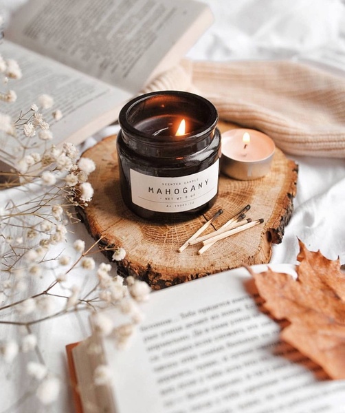 scented candle, jar candle, home fragrance, wax candle, soy candle, brand awareness, lifestyle, minimalist, calm, warm, neutral, brown